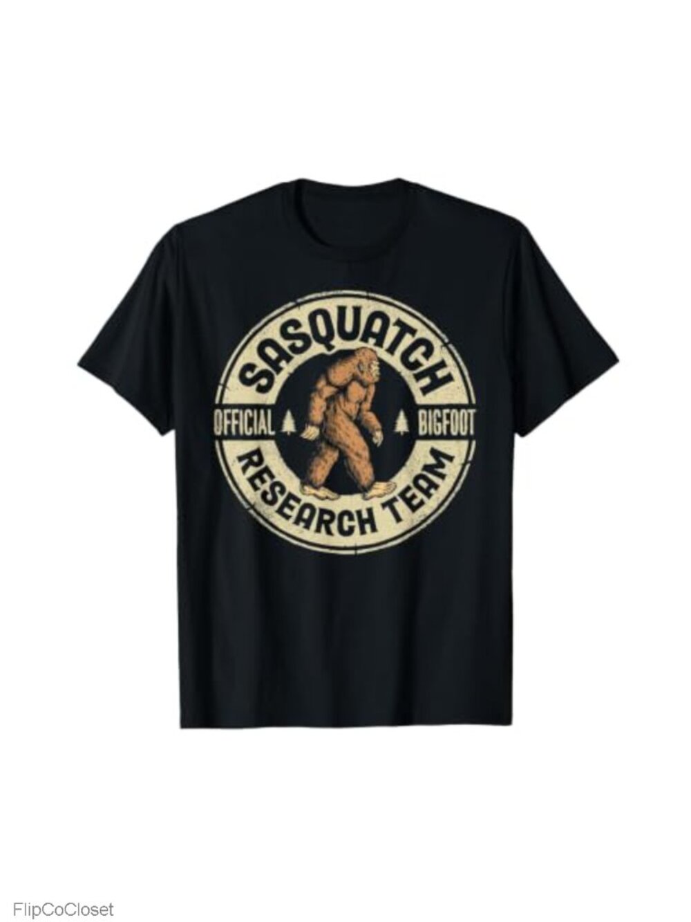 Bigfoot Research Team Retro Vintage Sasquatch Graphic Tee Short Sleeve